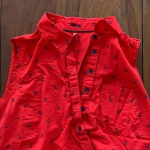 IZOD Linen Button up tank